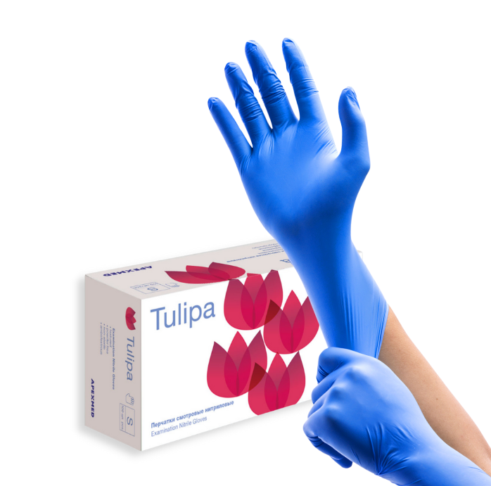 Перчатки нитриловые Tulipa